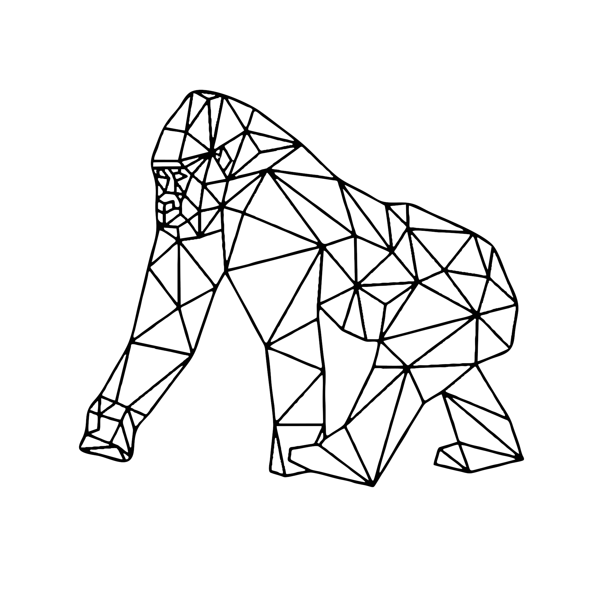 Gorilla geometrisch
